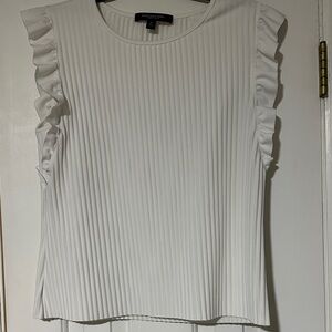 Marc New York White Ruffled Blouse